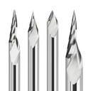 Fraise de gravure de precision 3D 3.175mm 0.2mm 40mm 15D