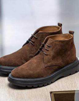 Boots en Cuir -110 DAIM MARRON