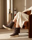 Boots femme LOLY15 NUBUK MARRON