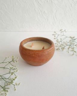 Anaspika Bougie jasmin artisanale TERRA TINT Poterie de Sejnane minérale