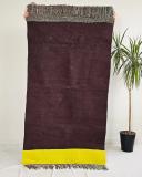 Anaspika Tapis kilim coloré artisanal MARJO Coton recyclé marron &