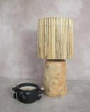 Lampe céramique artisanale RIMA Terre cuite de Sejnane & fibres naturelles