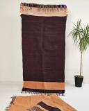 Anaspika Kilim coton recyclé NUDA Nude & marron tissé à la main