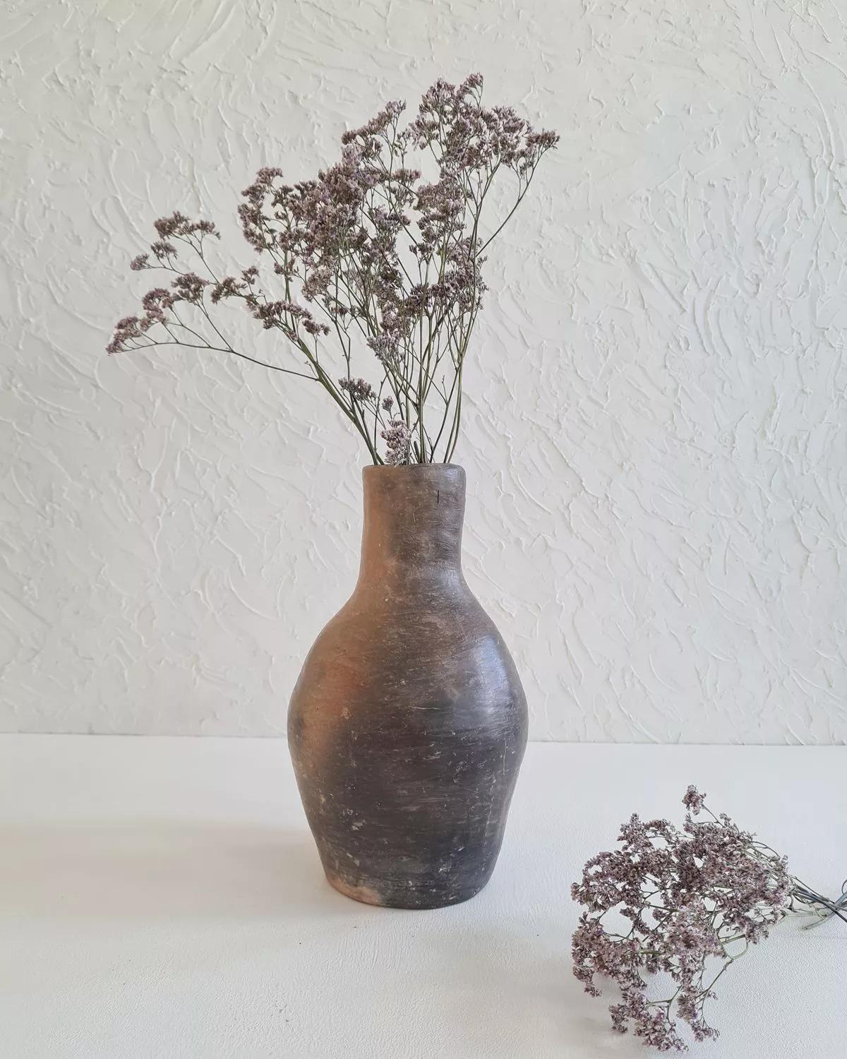 Anaspika Vase céramique noire artisanale SENZA Poterie de Sejnane