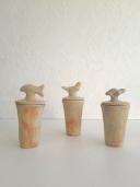 Anaspika Pot en terre cuite artisanal motifs FAUNIA Animaux & poterie Sejnane