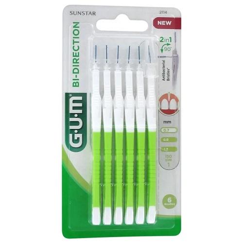 G.U.M BI-DIRECTION 2114 BROSSETTE INTERDENTAIRE 0.7 MM