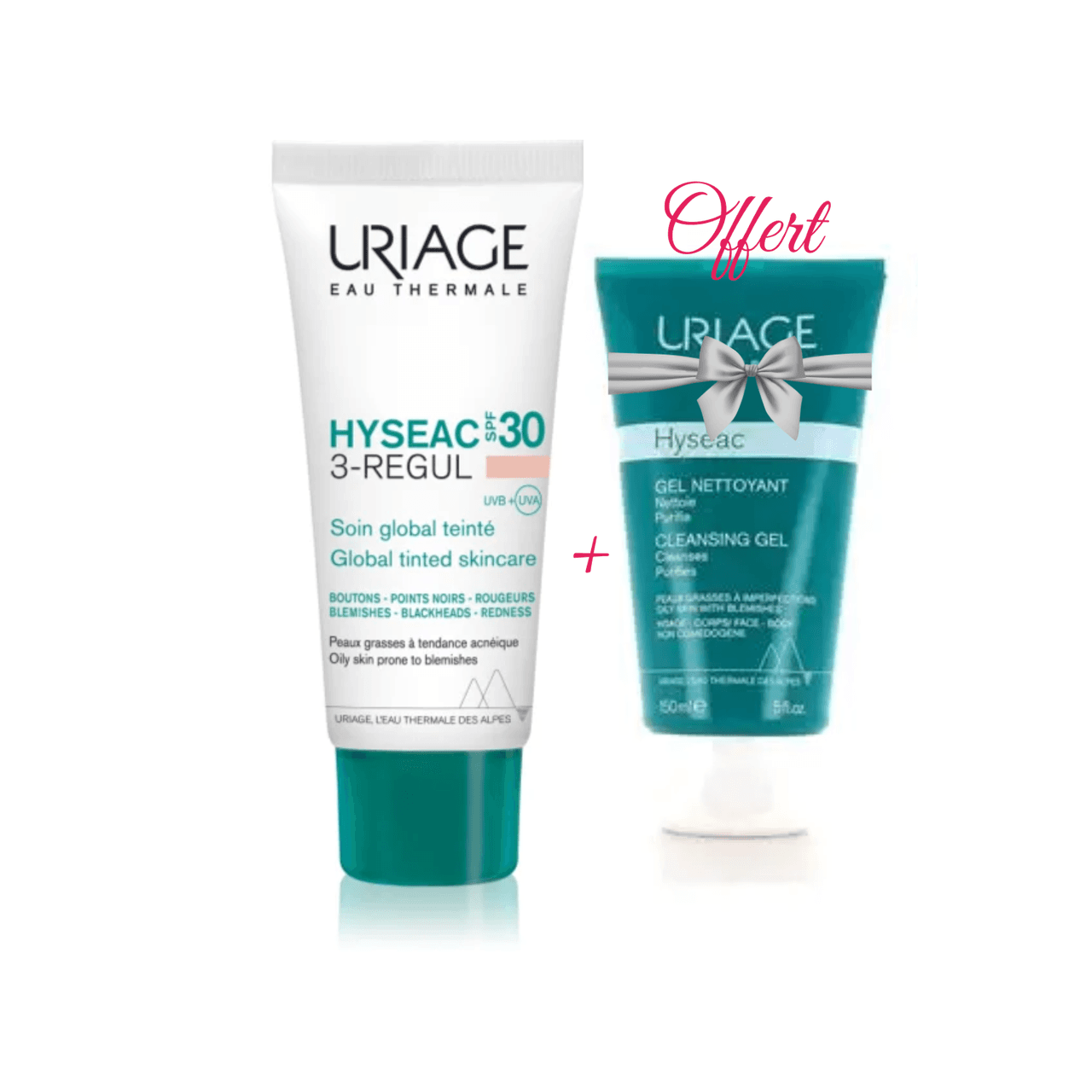 Uriage HYSEAC 3 REGUL SOIN TEINTE SPF30 +HYSEAC GEL NETTOYANT 50ML