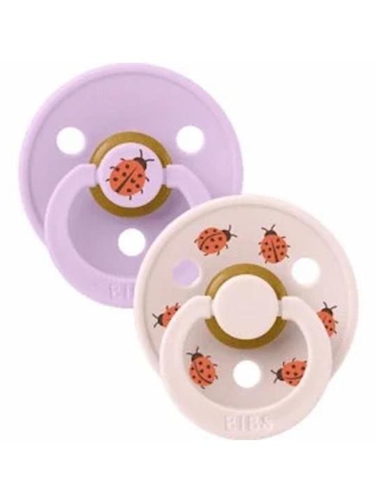 BIBS NATURAL RUBBER Lot de 2 Taille 1 COCCINELLE