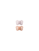 BIBS Sucette Couture Plume-Peach 6+ Lot De 2
