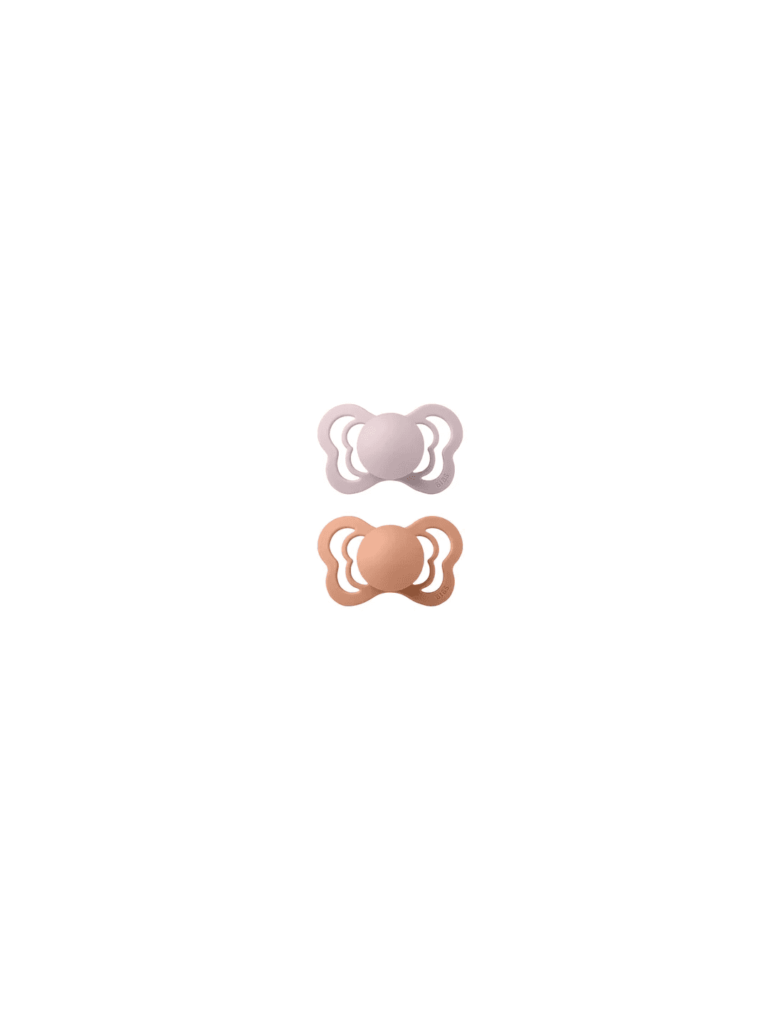 BIBS Sucette Couture Plume-Peach 6+ Lot De 2