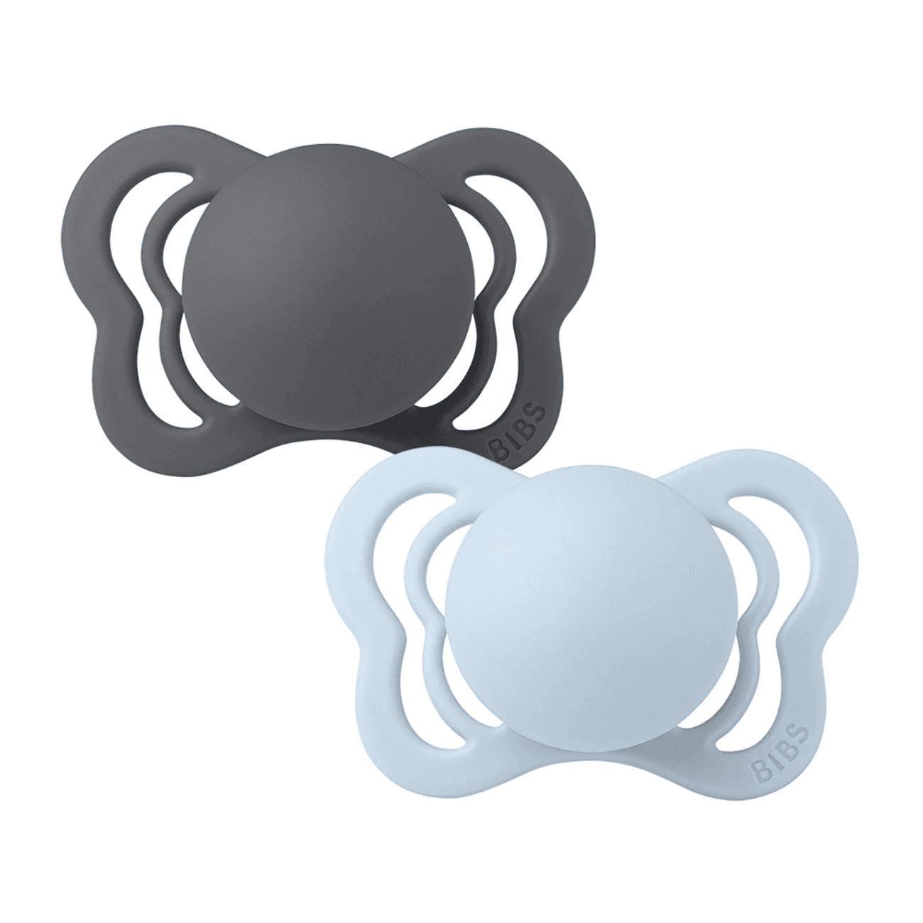 BIBS 02 SUCETTES NATURAL RUBBER IRON BABY SIZE1 0M+