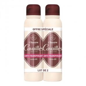 Cavailles ROGE CAVAILLES LOT DE 2 SPRAY HOMME ANTI-TRANSPIRANT 48H 2x