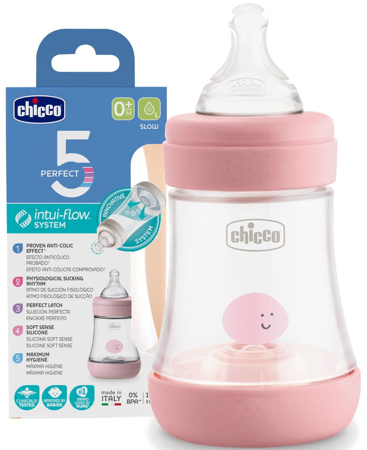 chicco BIBERON PLASTIQUE ROSE