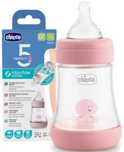 chicco BIBERON PLASTIQUE ROSE