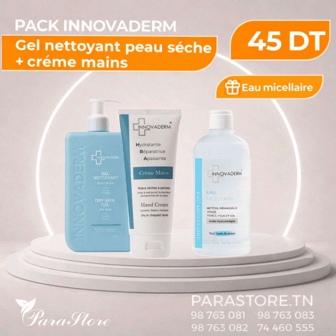 Innovaderm PACK GEL NETTOYANT PEAU SECHE MAINS + EAU MICELLAIRE