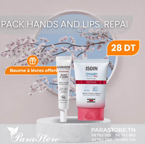 Isdin PACK HANDS LIPS REPAIR UREADIN CREME MAIN Q10 REPARATRICE + GAMARDE BAUME A LEVRES