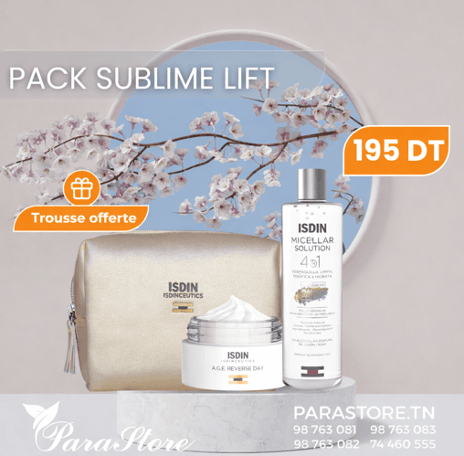 Isdin PACK SUBLIME LIFT EAU MICELLAIRE + AGE REVERSE CREME DU JOUR + TROUSSE