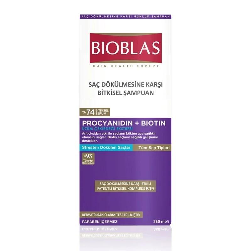 BIOBLAS SHAMPOOING ANTI CHUTE ANTI STRESS PROCYANIDIN+BIOTIN