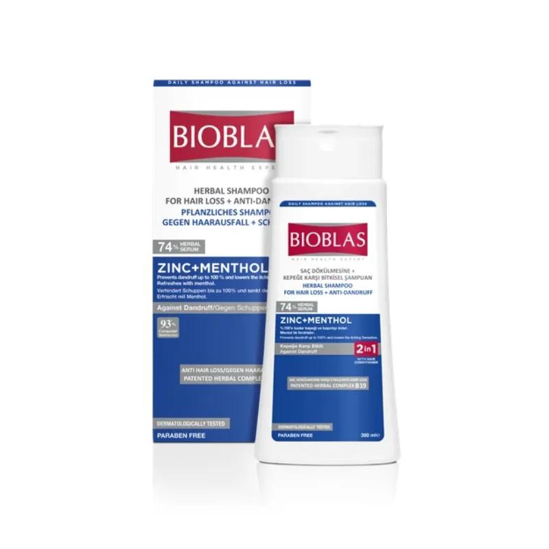 BIOBLAS SHAMPOING ZINC+MENTHOL ANTI PELLICULAIRE