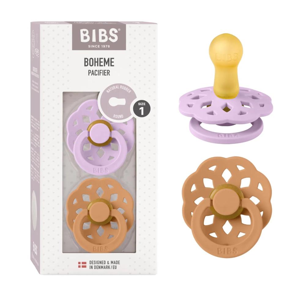 BIBS LOT DE 2 SUCETTES BOHEME SKY PUMPKIN 0-6 MOIS