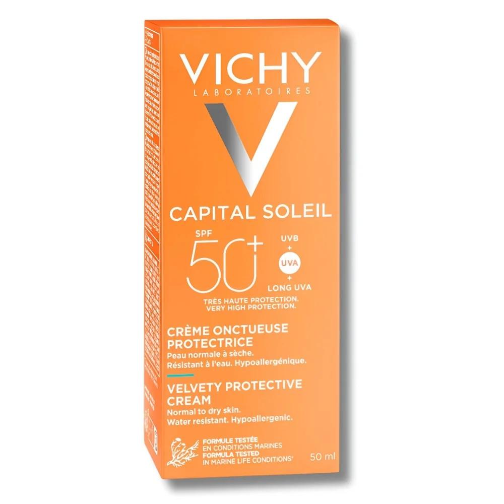 VICHY CAPITAL SOLEIL CRÈME ONCTUEUSE PERFECTRICE PEAUX NORMALES A SECHES SPF50+
