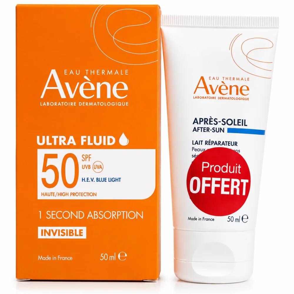 Avene ULTRA FLUIDE INVISIBLE SPF50 + LAIT APRES SOLEIL 50ML