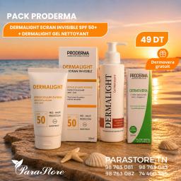 PRODERMA LABORATOIRE LABORATOIRE PACK ÉCRAN INVISIBLE SPF50+ + GEL NETTOYANT + DERMOVERA