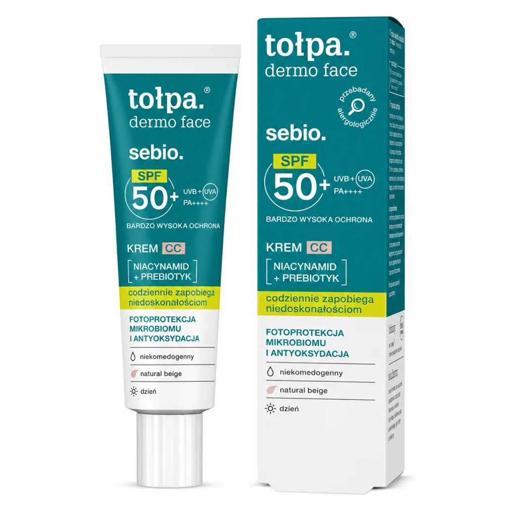 TOLPA TOŁPA DERMO FACE SEBIO+ CC SPF50+ PA++++ BEIGE