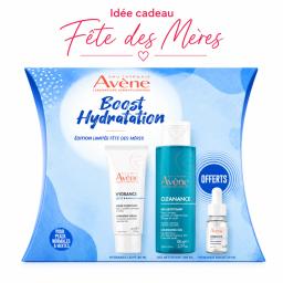 AVENE COFFRET BOOST HYDRATATION : CREME HYDRANCE LIGHT + CLEANANCE GEL NETTOYANT + SERUM HYDRANCE BOOST