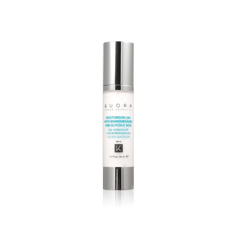kuora GEL HYDRATANT AUX BIOMEMBRANES A L'ACIDE GLYCOLIQUE SPF10