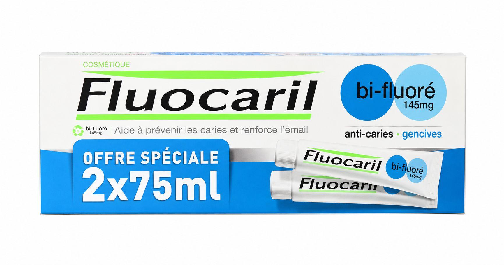 fluocaril DENTIFRICE BI-FLUORE GENCIVES 145MG 2*