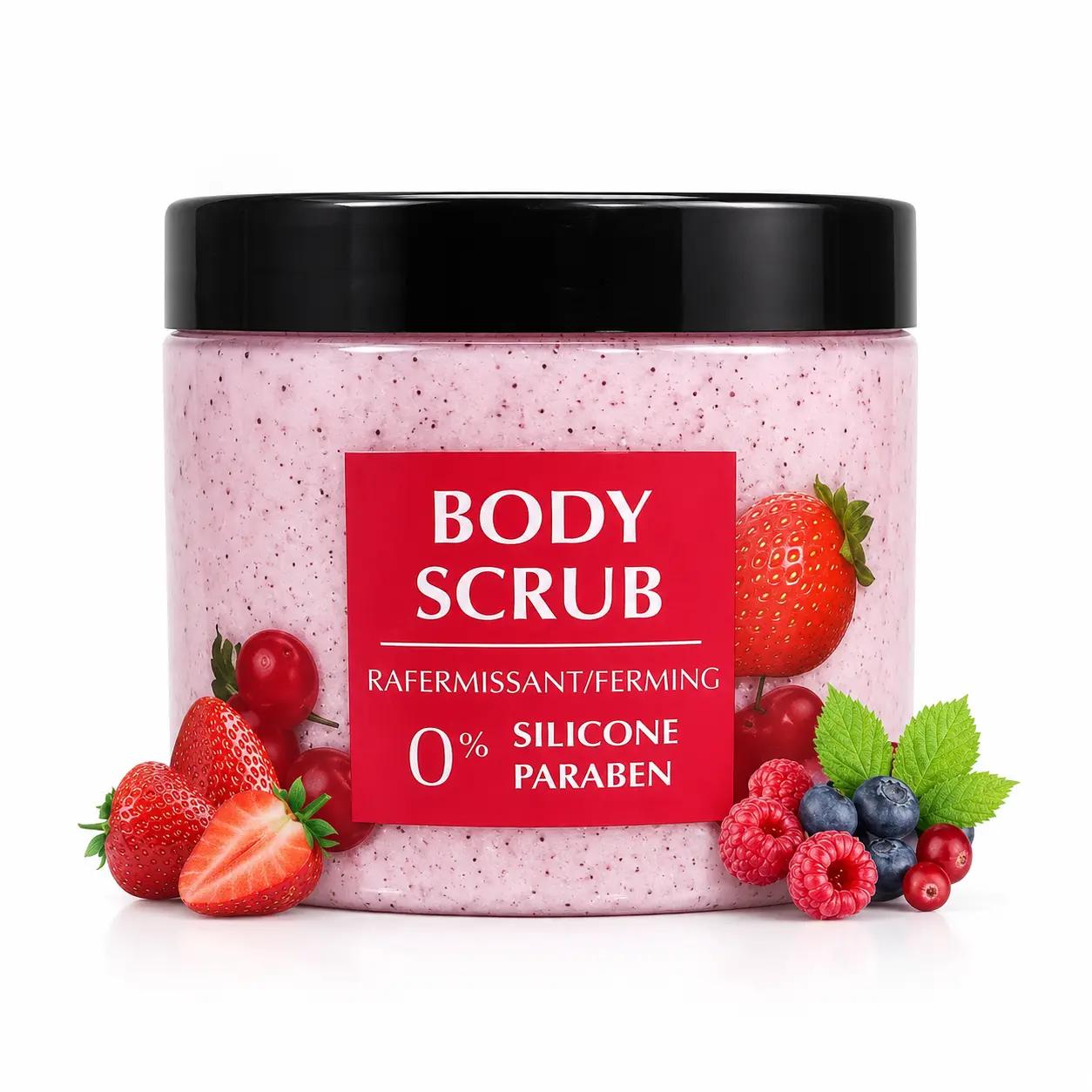 ASTUS GOMMAGE CORPOREL RAFFERMISSANT FRUITS ROUGES
