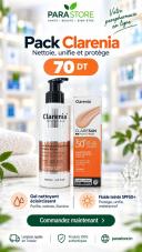 CLARENIA LABORATOIRE LABORATOIRE PACK NETTOYAGE & TEINT UNIFIÉ SPF50+