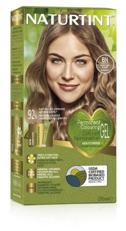 Naturtint La 8N Blond Clair est une coloration permanente offrant une teinte blond clair naturelle lumineuse. Elle aide à couvrir efficacement les cheveux blancs tout en apportant une couleur homogène, éclatante durable