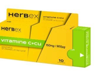 HERBEX VITAMINE C+CU BT 10