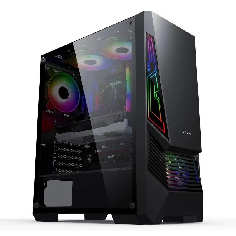 Hybrok Boitier Gaming Booster Atx Argb DESK-GAMER102