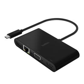 Multiport Adaptateur Avec Ports Usb-c 3.0 Vga Hdmi 4k -Avc004btbk