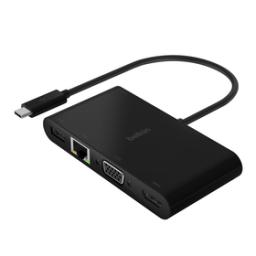 Multiport Adaptateur Avec Ports Usb-c 3.0 Vga Hdmi 4k -Avc004btbk