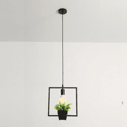 suspension carre led plante
