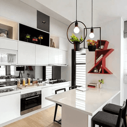 suspension rond led plante