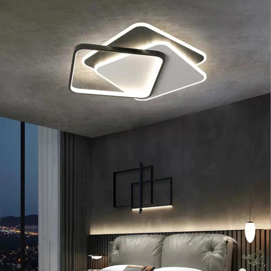 Plafonnier Triple Carré LED