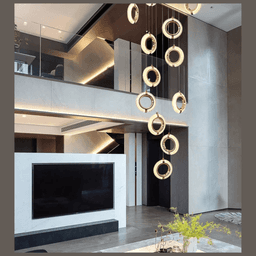 hauteur 9 anneaux en cristal