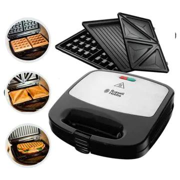 Russell Hobbs Appareil à Panini 3en1 Gaufre Croque-monsieur 24540-56 760W