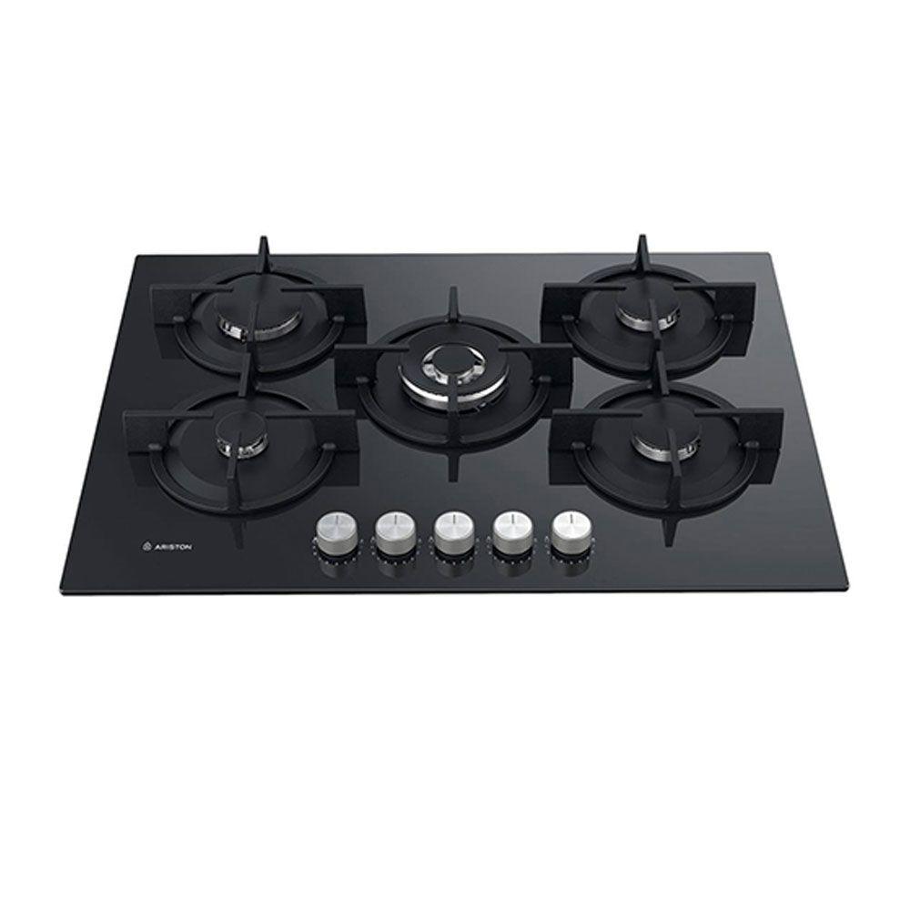 Ariston Plaque de Cuisson AGS 72S BK -75CM-5 Feux