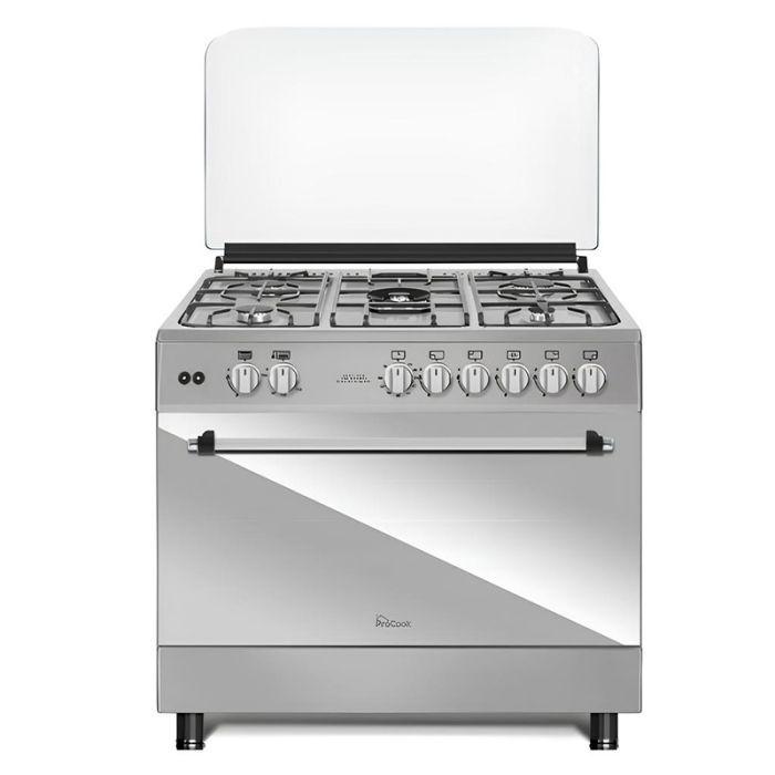 Cuisinière à Gaz PROCOOK TG6950IX 90cm 5 Feux Inox
