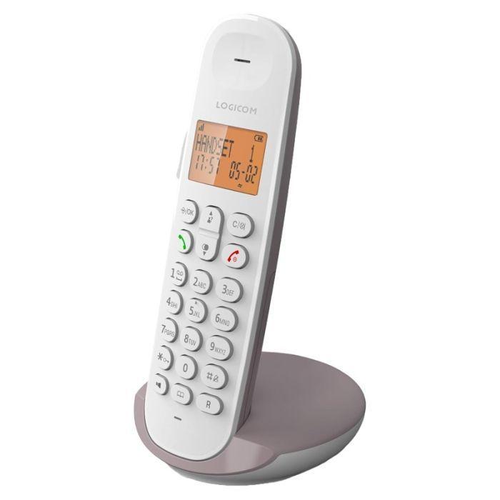 Logicom Téléphone Sans Fil DECT Iloa 150 Solo Taupe