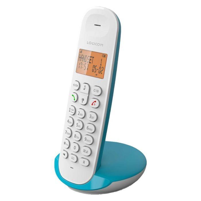 Logicom Téléphone Sans Fil DECT Iloa 150 Solo Turquoise