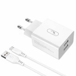 SKY Chargeur DOLPHIN SC30V 2.1A Double Ports USB + Câble Type-C