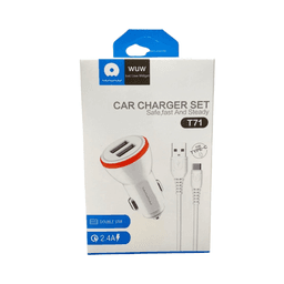 WUW Chargeur T71 MICRO Double USB 2,4A