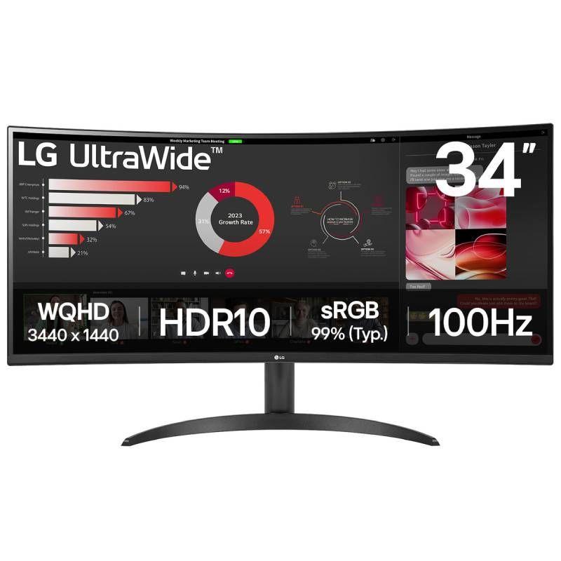 LG Ecran Gaming 34WR50QK 34'' UWQHD Incurvé 100Hz